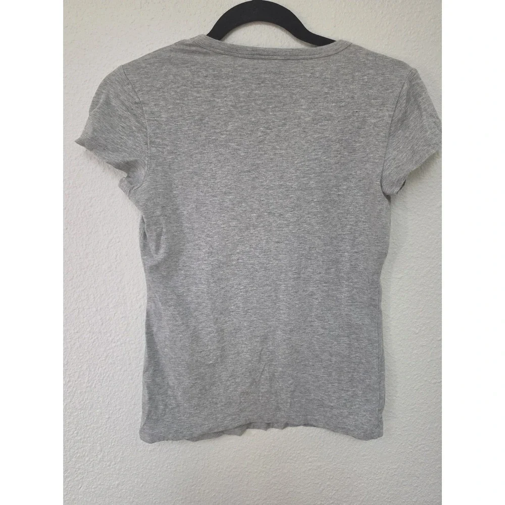 Banana Republic Women's T-Shirt Size S Grey Crew Neck Cotton Short Sleeve Tee